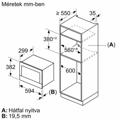 Bosch BFL7221W1 mikrohullámú sütő beépíthető