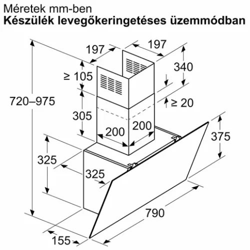 Bosch DWK85DK60 páraelszívó kürtős