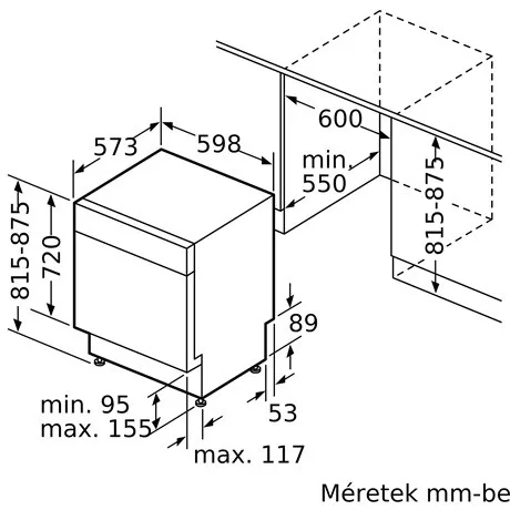 Bosch SMU4HVS00E mosogatógép 14 teríték