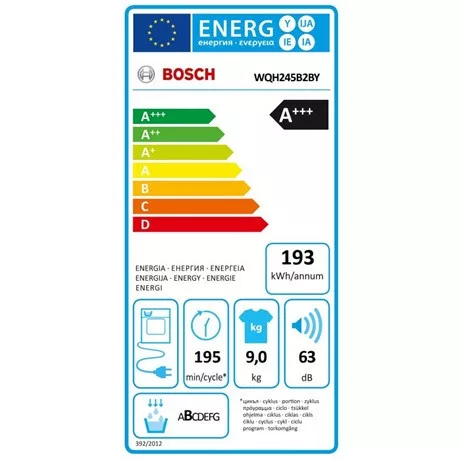 Bosch WQH245B2BY szárítógép hőszivattyús kondenzációs