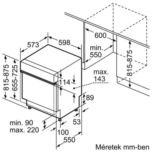 Bosch SMV4EVX04E mosogatógép beépíthető 13 teríték