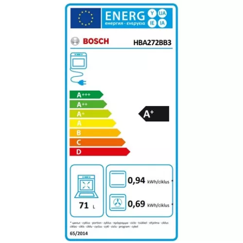 Bosch HBA272BB3 sütő beépíthető elektromos