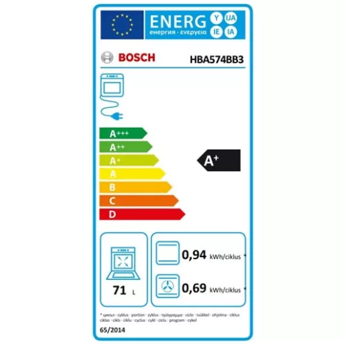 Bosch HBA574BB3 sütő beépíthető elektromos