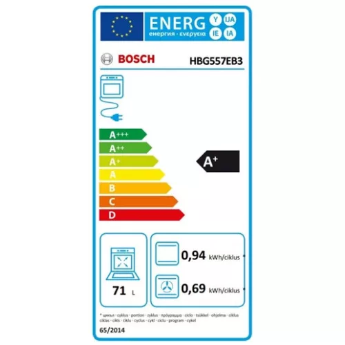 Bosch HBG557EB3 sütő beépíthető elektromos