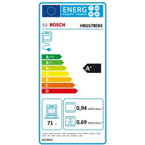 Bosch HBG578EB3 sütő beépíthető elektromos