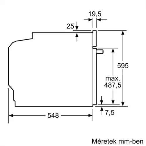 Bosch HRG272EB3 sütő beépíthető gőz funkcióval