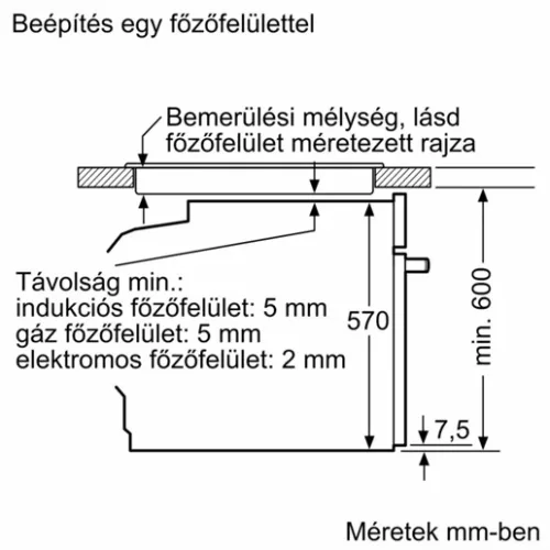 Bosch HRG272EB3 sütő beépíthető gőz funkcióval