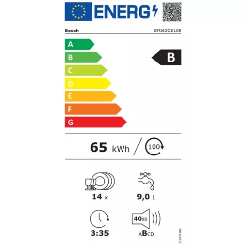 Bosch SMI6ZCS10E mosogatógép beépíthető 14 teríték