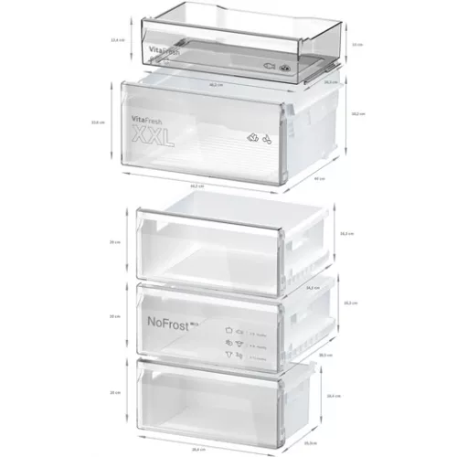 Bosch KGN392I1F hűtő alulfagyasztós