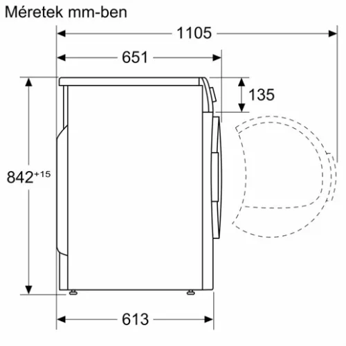 Bosch WQB246CNBY szárítógép hőszivattyús kondenzációs 9kg