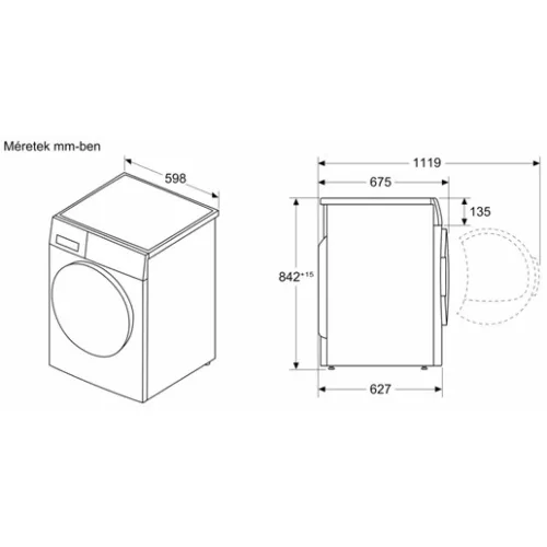 Bosch WRB247CEBY szárítógép hőszivattyús kondenzációs 9kg