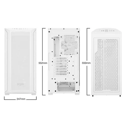 Be Quiet! Számítógépház - Shadow Base 800 FX White (ATX, edzett üveg oldallap, fehér)