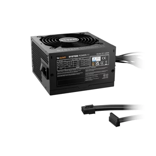Be Quiet! Tápegység 450W - SYSTEM POWER 11 (80+ Bronze, ATX3.1, PCIe5.1, fekete)