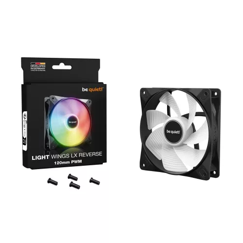 Be Quiet! Light Wings LX rendszerventilátor 120mm PWM Reverse Black