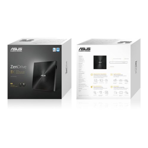 Külső DVD író Asus ZenDrive U8M SDRW-08U8M-U Fekete Ultraslim