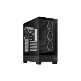   Asus A31 Plus számítógépház - 4db ARGB ventilátor, edzett üveg oldal- és előlap, fekete