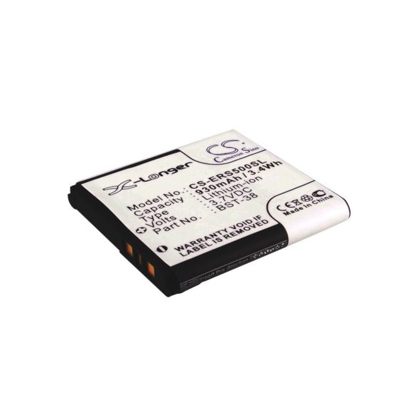 Sony Ericsson BST-38 3.7V 930mAh utángyártott akku Li-ion