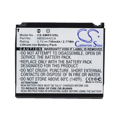 Samsung AB503442CA, AB503442BABSTD,  AB503442CA 3.7V 750mAh utángyártott akku Li-ion