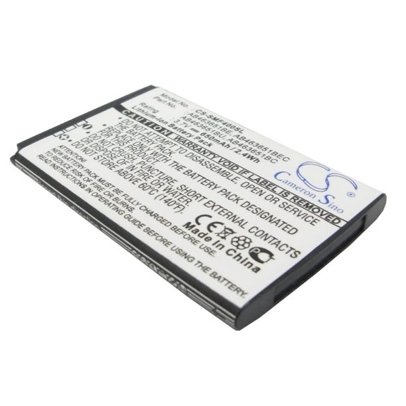 Samsung AB463651BC,  AB463651BE,  AB463651BEC 3.7V 650mAh utángyártott akku Li-ion