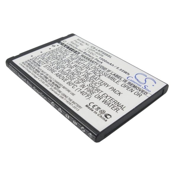 LG LGIP-400N, SBPL0102301, LGIP-400V 3.7V 1500mAh utángyártott akku Li-ion