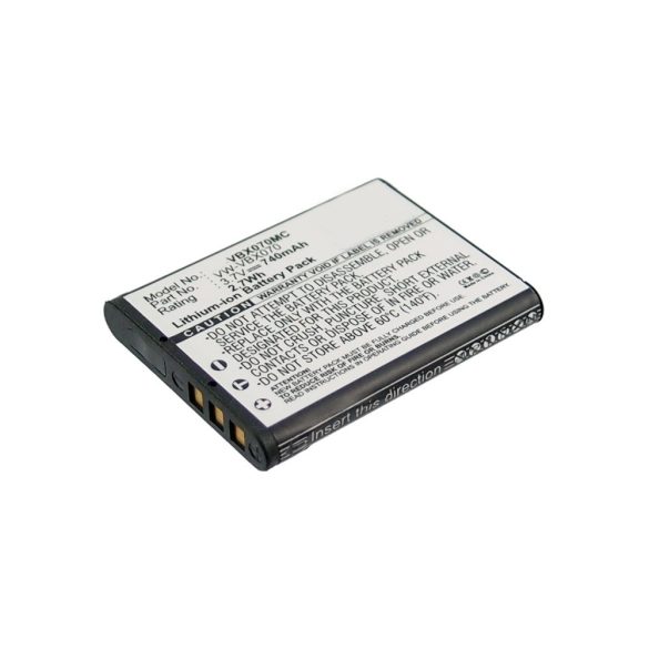 Panasonic VW-VBX070,  VW-VBX070GK,  VW-VBX070-W 3.7V 740mAh utángyártott akku Li-ion