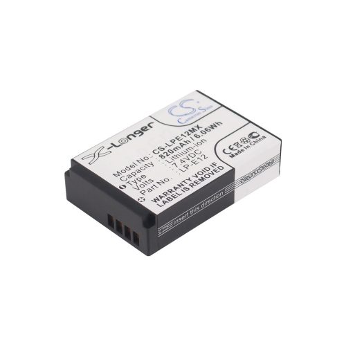 Canon LP-E12 7.4V 820mAh utángyártott akku Li-ion