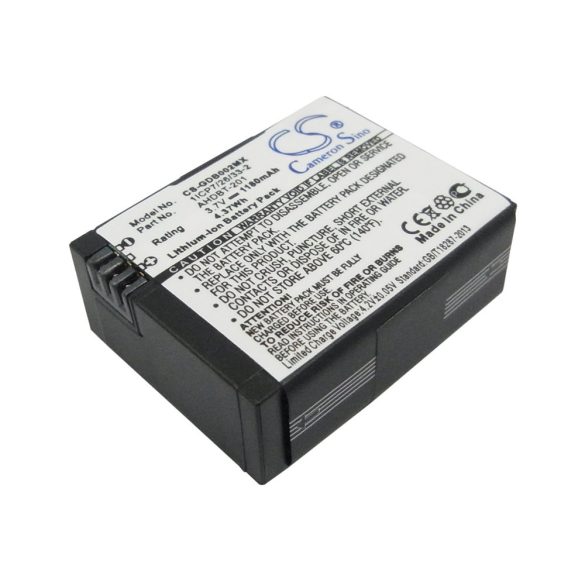 GoPro AHDBT-201, 601-00724-00A, 1ICP7/26/33-2 3.7V 1180mAh utángyártott akku Li-ion