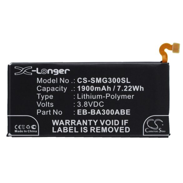 Samsung EB-BA300ABE,  GH43-04381A 3.8V 1900mAh utángyártott akku Li-Polymer