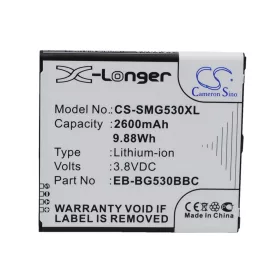   Samsung  EB-BG530BBC,  EB-BG530BBE, BG530CBU 3,8V 2600mAh utángyártott RealPower Li-ion akku