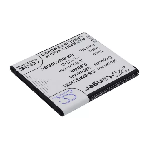Samsung  EB-BG530BBC,  EB-BG530BBE, BG530CBU 3,8V 2600mAh utángyártott RealPower Li-ion akku