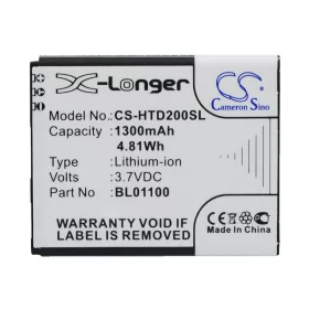   HTC 35H00194-00M,  35H00194-04M,  99H10905-00 3.7V 1300mAh utángyártott akku Li-ion