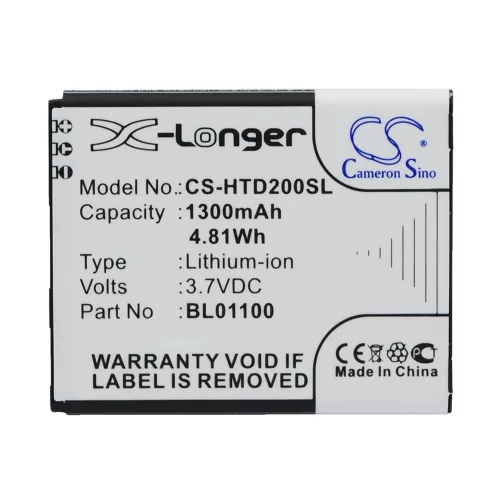 HTC 35H00194-00M,  35H00194-04M,  99H10905-00 3.7V 1300mAh utángyártott akku Li-ion