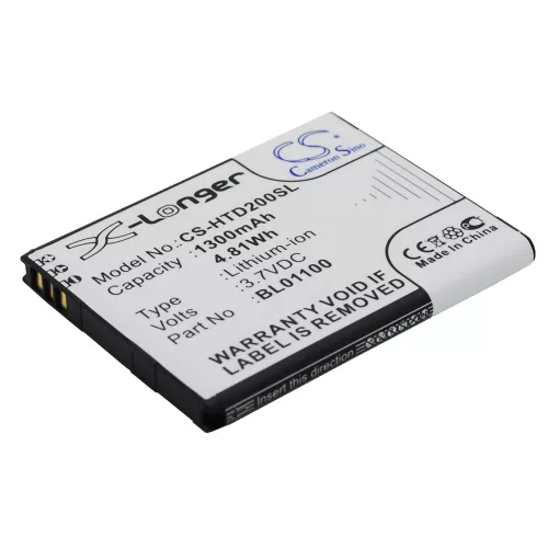 HTC 35H00194-00M,  35H00194-04M,  99H10905-00 3.7V 1300mAh utángyártott akku Li-ion