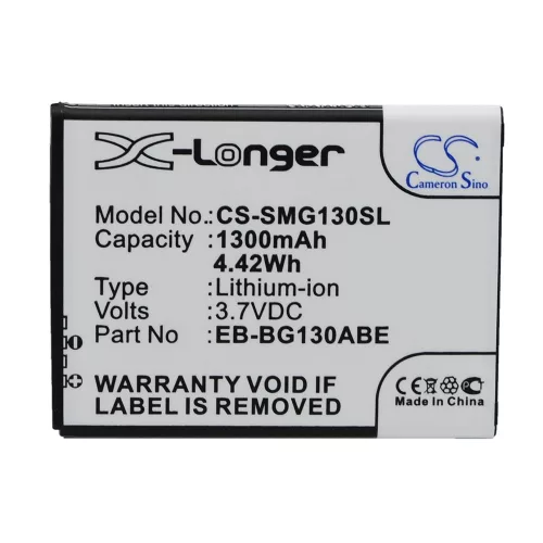 Samsung EB-BG130ABE,  EB-BG130BBE, EB-BG130BBE 3.7V 1300mAh utángyártott akku Li-ion