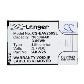   Emporia AK-V25,  AK-V25 (V2.0), AK-V25 (V2.0) 3.7V 1050mAh utángyártott akku Li-ion