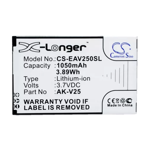 Emporia AK-V25,  AK-V25 (V2.0), AK-V25 (V2.0) 3.7V 1050mAh utángyártott akku Li-ion