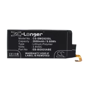   Samsung EB-BG925ABE,  GH43-04420A,  GH43-04420B 3.8V 2600mAh utángyártott akku Li-Polymer