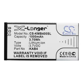   KAZAM KAB4,  KAB4-AAABA005026, KAB4-AAABA005026 3.7V 1000mAh utángyártott akku Li-ion