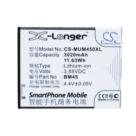 Xiaomi BM45 3.85V 3020mAh utángyártott akku Li-ion
