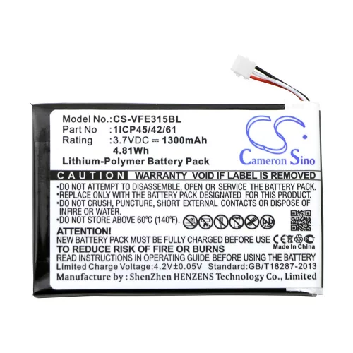 VeriFone 1ICP45/42/61 3,7V 1300mAh utángyártott RealPower Li-Polymer akku