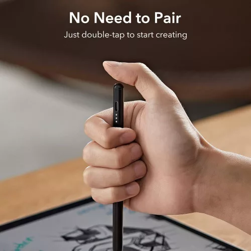ESR Geo Digital+ Stylus Pen aktív toll rajzoláshoz, jegyzethez, Apple iPad-hez - fekete