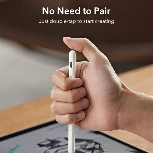 ESR Geo Digital+ Stylus Pen aktív toll rajzoláshoz, jegyzethez, Apple iPad-hez - fehér