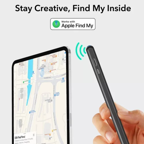 ESR Geo Digital Stylus Pen aktív toll rajzoláshoz, jegyzethez, Apple iPad-hez - fekete
