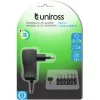 Uniross univerzális adapter 3- 12V, 6 féle csatlakozó, 600mA, 7,2W, EU
