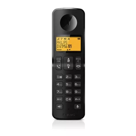 Philips D2601B/53 dect telefon fekete 550mah