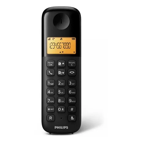 Philips D1601B/53 dect telefon fekete 300mah