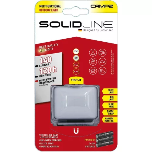Solidline Camp2 kempinglámpa 140/10lm 3AAA