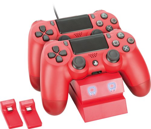 Venom VS2739 PS4 piros "Magma Red" dupla töltőállomás