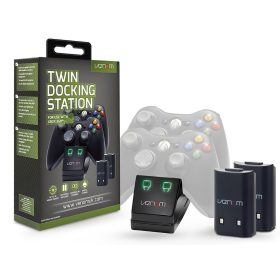   Venom VS2891 Xbox 360 fekete dupla töltőállomás + 2db akkumulátor