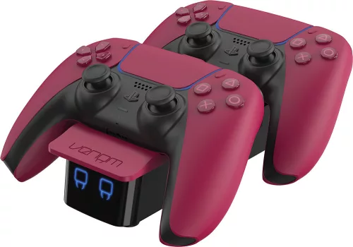 Venom VS5010 PS5 piros "Cosmic Red" dupla töltőállomás